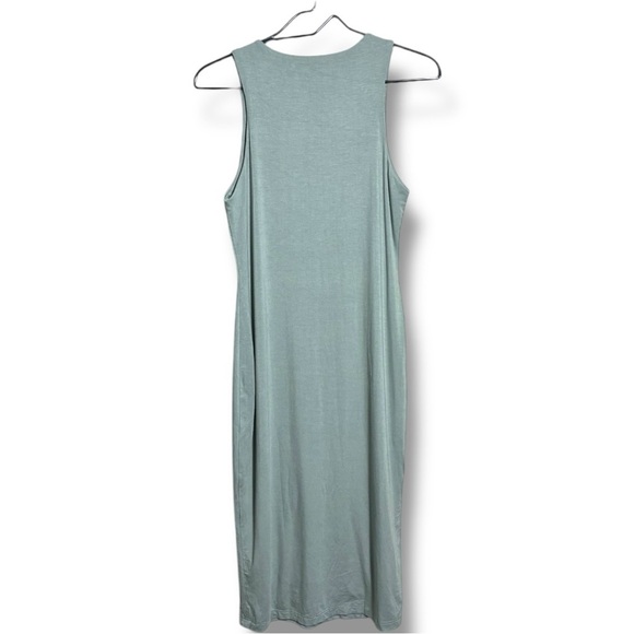 Stylish NWT Green Sleeveless Crewneck Sheath Style Bodycon Midi Dress - Picture 10 of 15